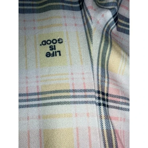 Life Is Good Sleep Pajama Set Womens 2XL Pink LOVE Paw Print 3-Piece - Picture 9 of 10